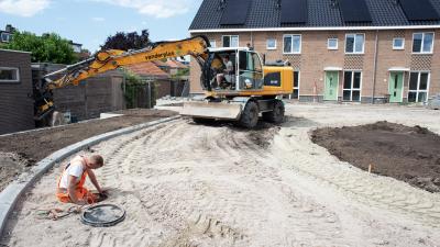 Werkzaamheden in nieuwbouwwijk